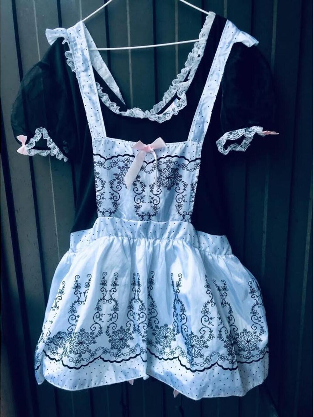 Dreamgirl French Maid Dress Costume Large Cosplay Halloween Manga Sexy Lolita